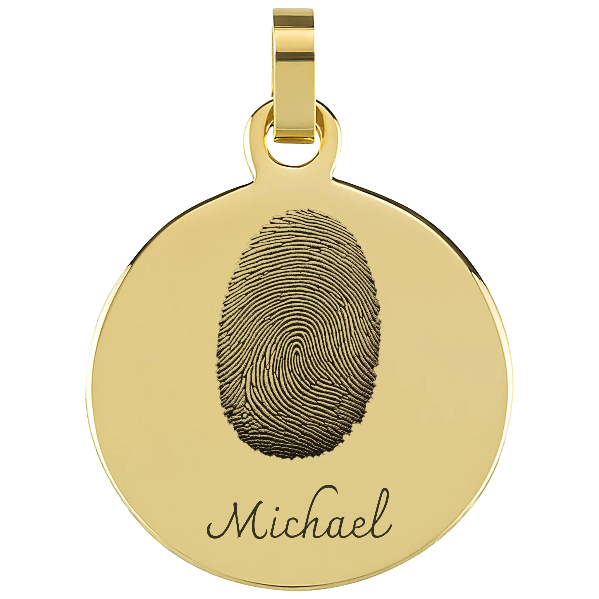 Personalisierter Anhänger mit Fingerabdruck - frei personalisierbar